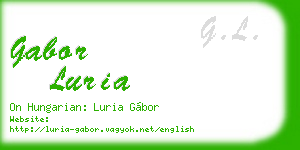 gabor luria business card